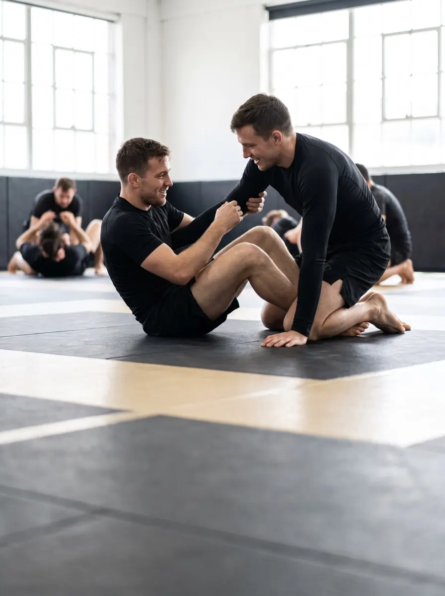 BJJ No-Gi in Bielefeld — Positionskontrolle am Boden bei Victory MMA