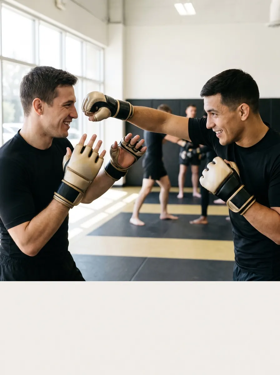 MMA Training bei Victory MMA Bielefeld — zwei Kämpfer beim Sparring